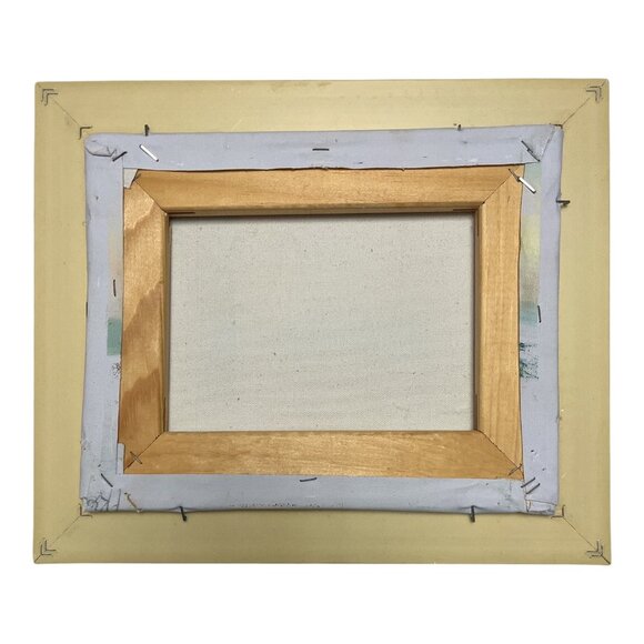 Vintage M. Harry Tropical Pelican Seascape Painting – Framed Canvas Art – 13x10 - Picture 4 of 4